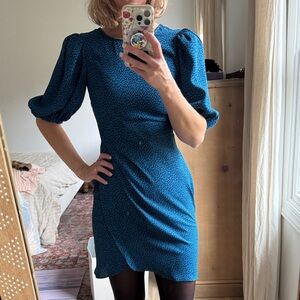 Banana Republic Navy Patterned Dress New with Tag